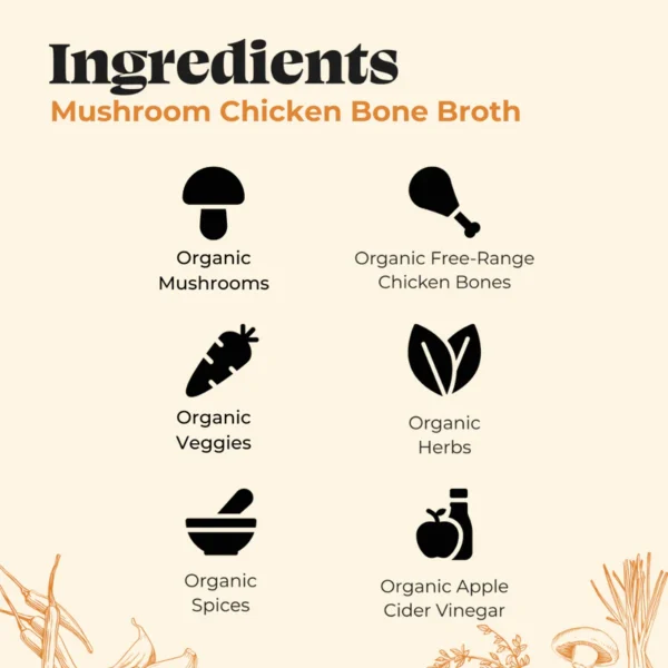 Mushroom Chicken Bone Broth - Image 3