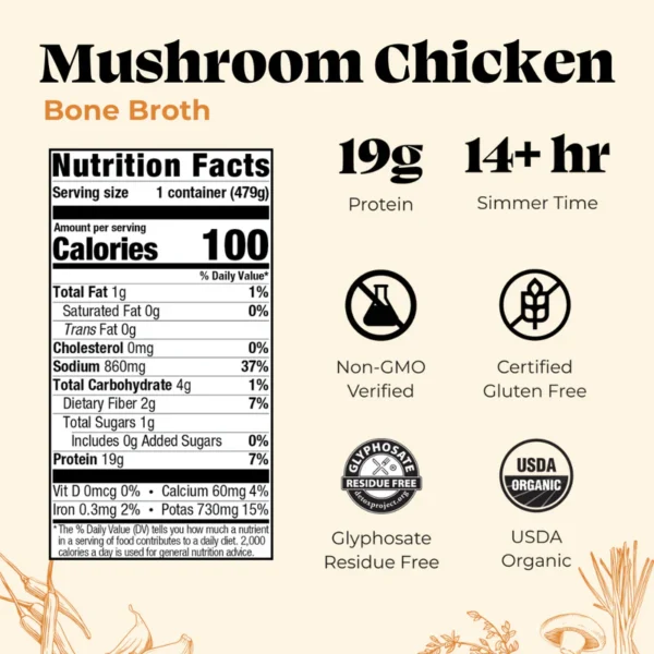 Mushroom Chicken Bone Broth - Image 2