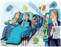 animated cartoon of flu germs