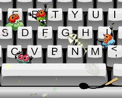 flu germs on a keyboard